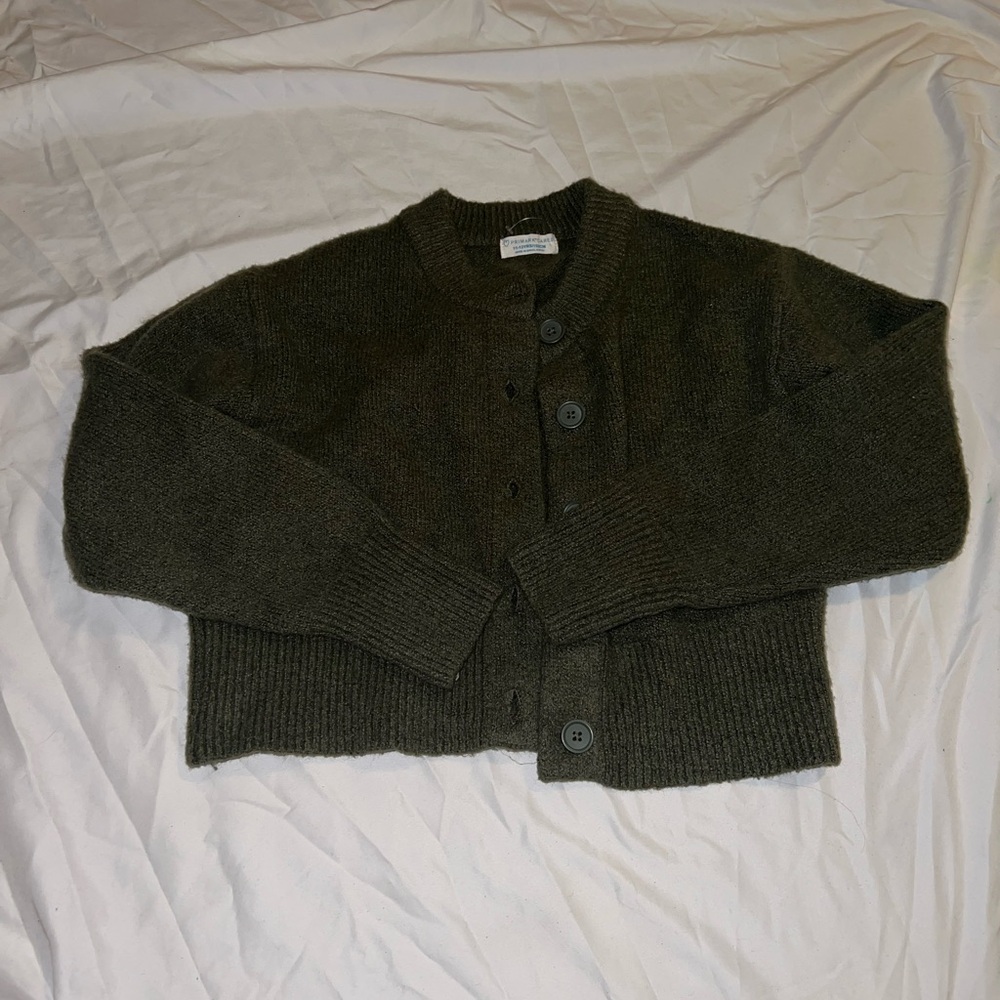 Girls Olive Green Sweater